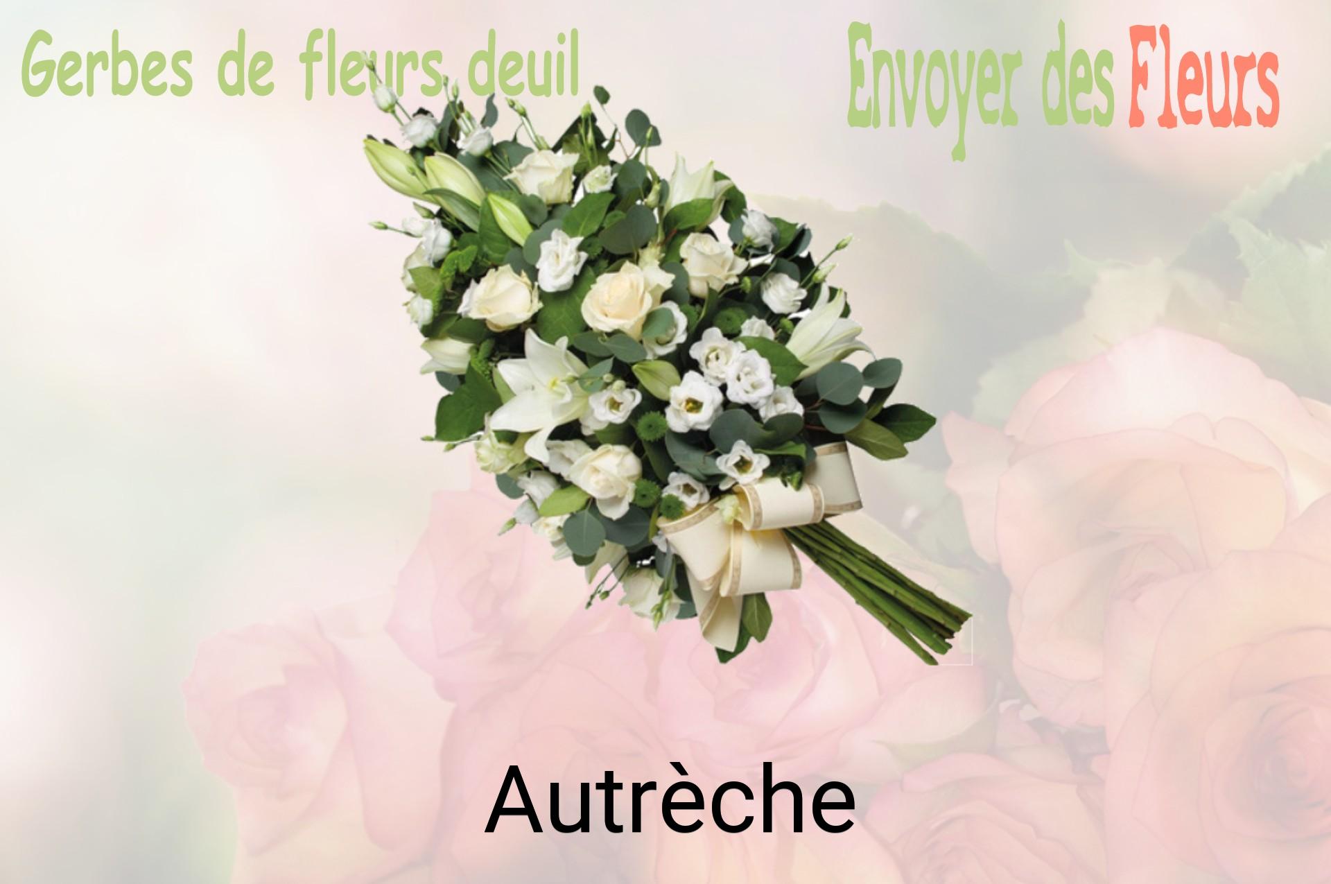 Gerbe de fleurs de deuil livrée à Autrèche